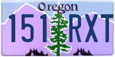 OR license plate 151RXT