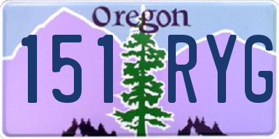 OR license plate 151RYG