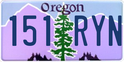 OR license plate 151RYN