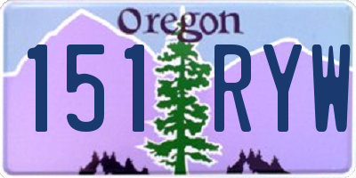 OR license plate 151RYW