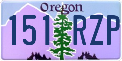 OR license plate 151RZP