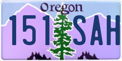 OR license plate 151SAH