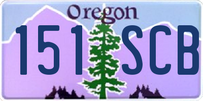 OR license plate 151SCB