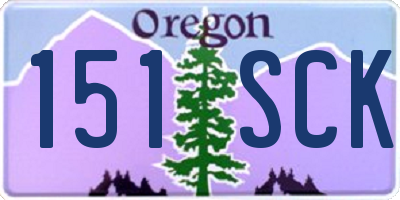 OR license plate 151SCK