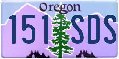 OR license plate 151SDS