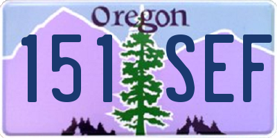 OR license plate 151SEF
