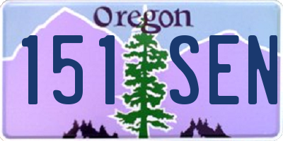 OR license plate 151SEN