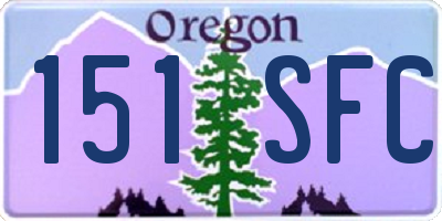 OR license plate 151SFC