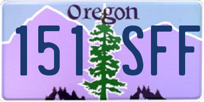 OR license plate 151SFF