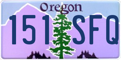 OR license plate 151SFQ