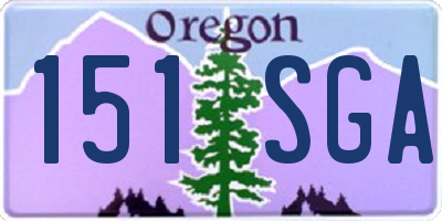 OR license plate 151SGA