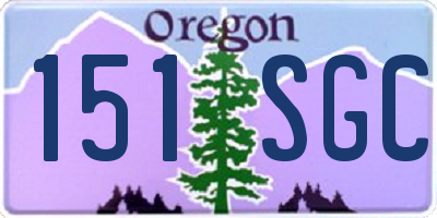 OR license plate 151SGC