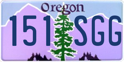 OR license plate 151SGG