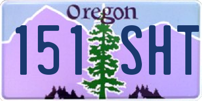 OR license plate 151SHT