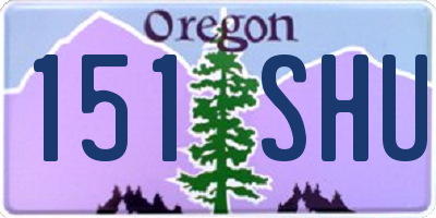 OR license plate 151SHU