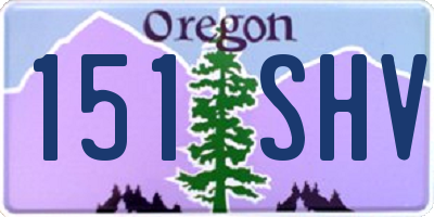 OR license plate 151SHV