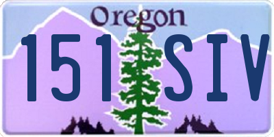 OR license plate 151SIV