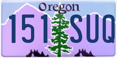OR license plate 151SUQ