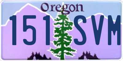 OR license plate 151SVM
