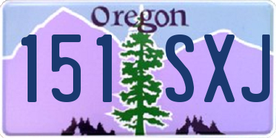 OR license plate 151SXJ