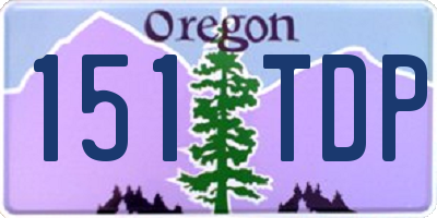 OR license plate 151TDP