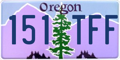 OR license plate 151TFF
