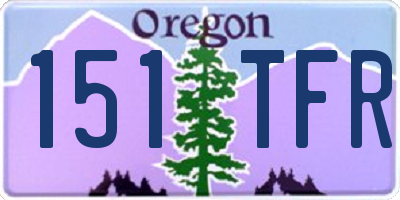 OR license plate 151TFR