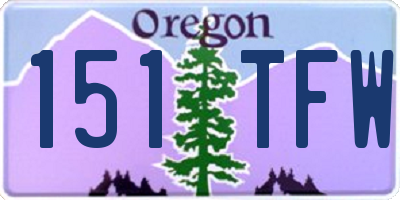 OR license plate 151TFW