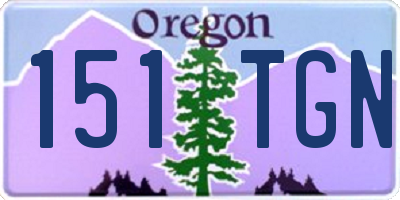 OR license plate 151TGN