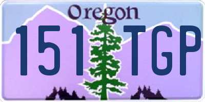 OR license plate 151TGP