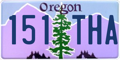 OR license plate 151THA