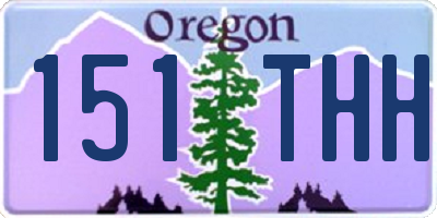 OR license plate 151THH