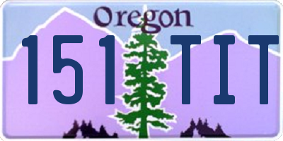 OR license plate 151TIT