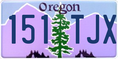 OR license plate 151TJX