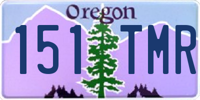 OR license plate 151TMR