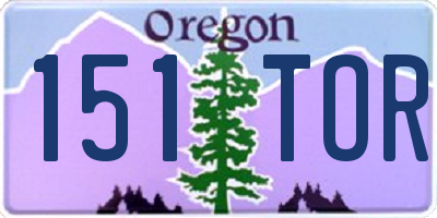 OR license plate 151TOR