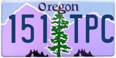 OR license plate 151TPC