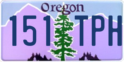 OR license plate 151TPH