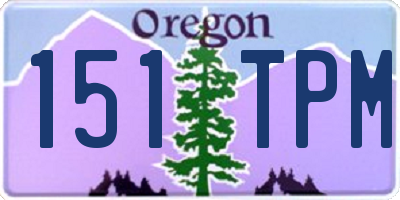 OR license plate 151TPM
