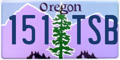 OR license plate 151TSB