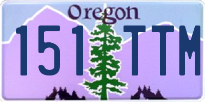 OR license plate 151TTM