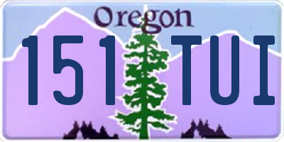 OR license plate 151TUI