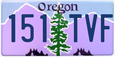 OR license plate 151TVF