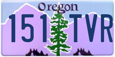 OR license plate 151TVR