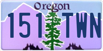OR license plate 151TWN