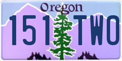 OR license plate 151TWO