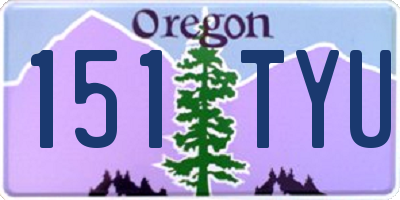 OR license plate 151TYU
