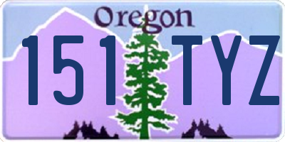 OR license plate 151TYZ