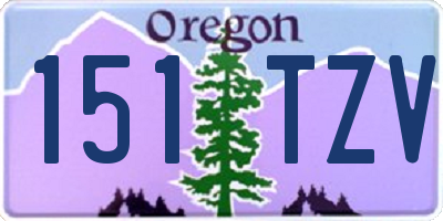 OR license plate 151TZV