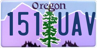 OR license plate 151UAV